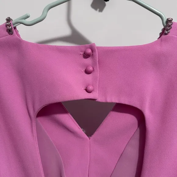 Anthropologie Exquise V-Neck Barbie Pink Dress