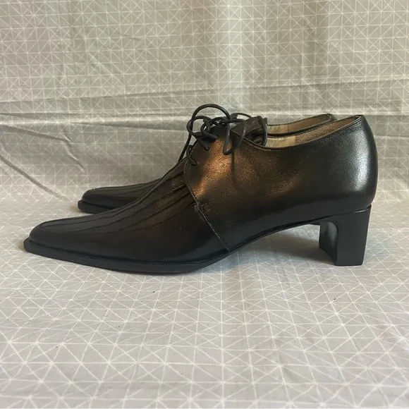 Anthropologie Giraudon Portuguese Leather Pointed Tie Loafers 39