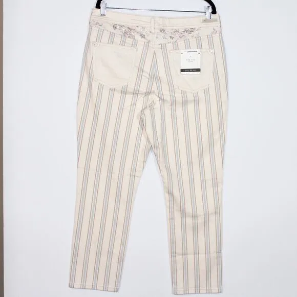 Anthropologie High-Rise Slim Boyfriend Jeans White Size 31