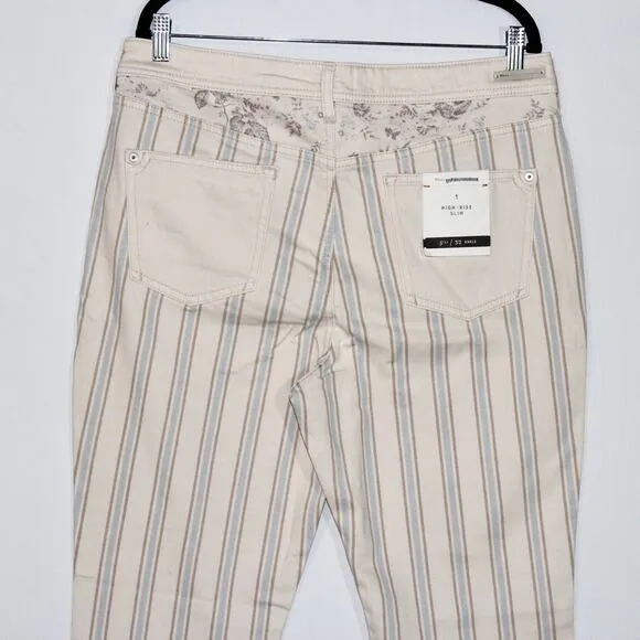 Anthropologie High-Rise Slim Boyfriend Jeans White Size 31