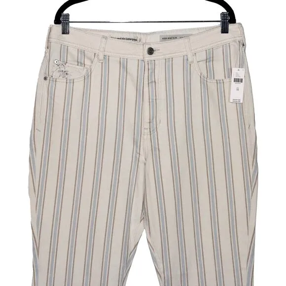 Anthropologie High-Rise Slim Boyfriend Jeans White Size 31