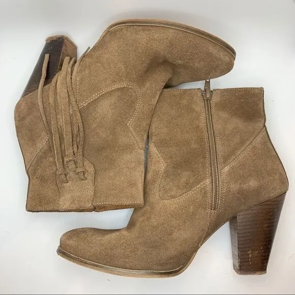 Anthropologie Howsty Marci Fringe Ankle Boot