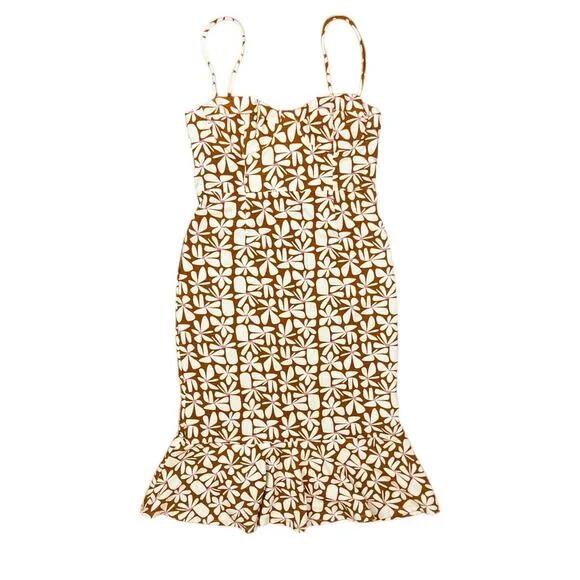 Anthropologie Hutch Floral Slim Midi Dress Sweetheart Neck Strappy Size XL NEW
