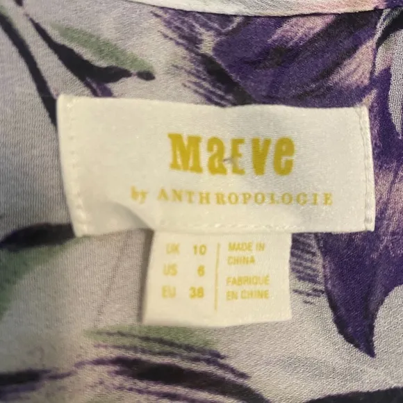 Anthropologie Maeve Flora Wrap Dress size 6