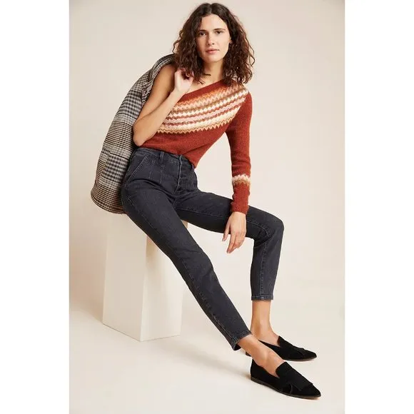 Anthropologie Pilcro Button-Fly Ultra High-Rise Skinny Jeans 29