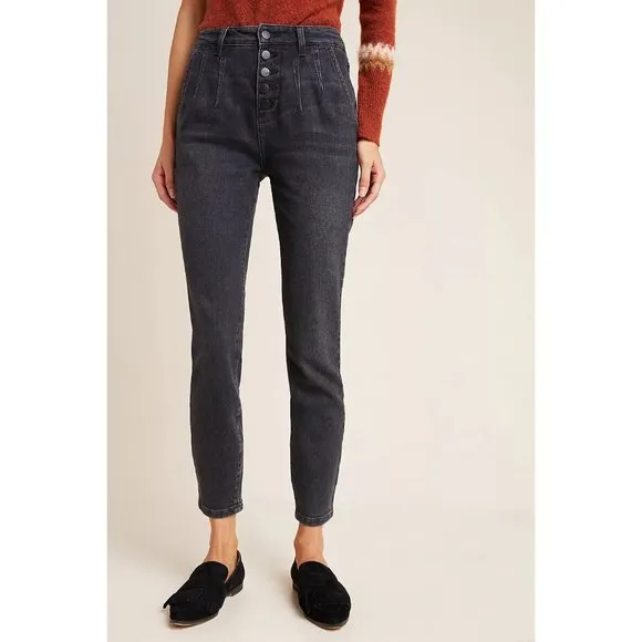 Anthropologie Pilcro Button-Fly Ultra High-Rise Skinny Jeans 29