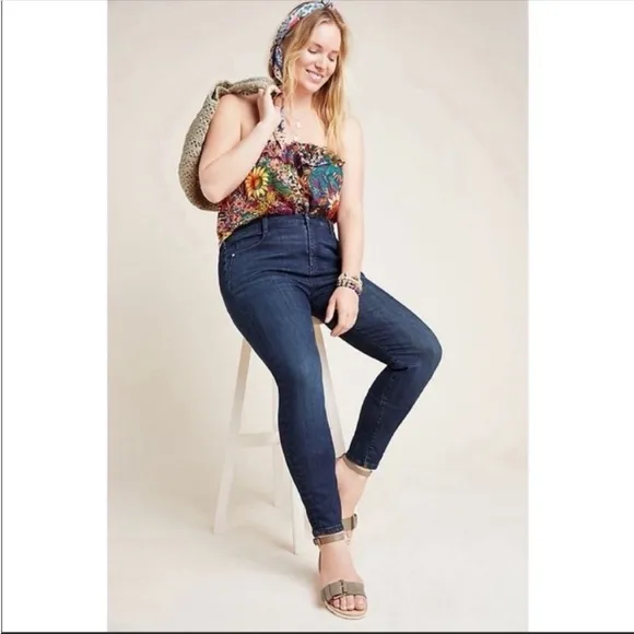 ANTHROPOLOGIE Pilcro High Rise Legging Jeans Skinny Plus Size 24W NWT