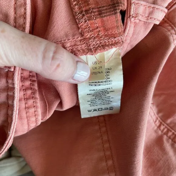 Anthropologie Pilcro Relaxed Pleat Shorts Size 29 Pink High Waist Pleated Cuffed