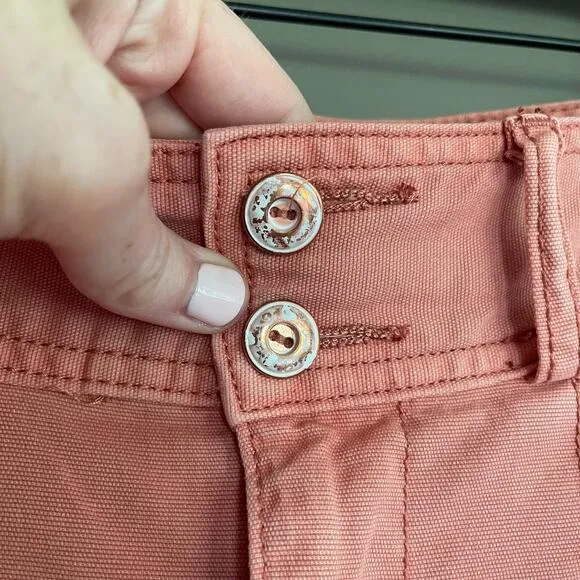 Anthropologie Pilcro Relaxed Pleat Shorts Size 29 Pink High Waist Pleated Cuffed