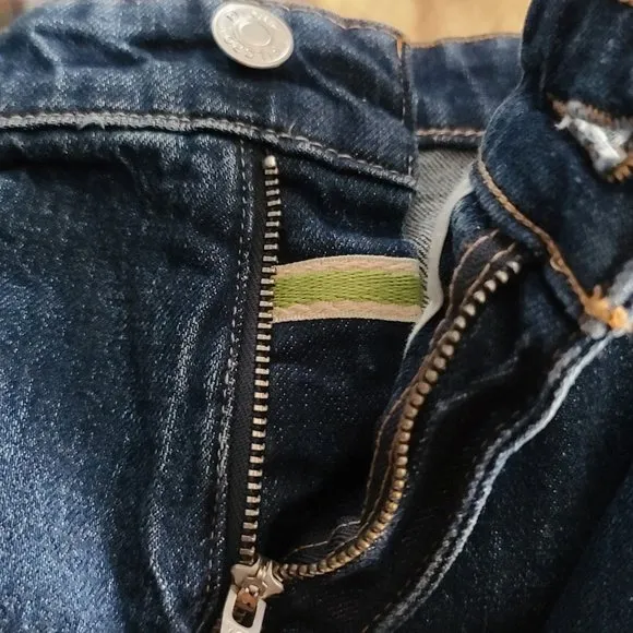 Anthropologie Pilcro The Vintage Straight Jeans Sz 27 Distressed Dark Wash NWOT
