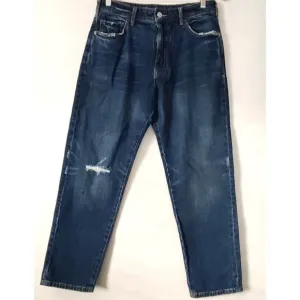 Anthropologie Pilcro The Vintage Straight Jeans Sz 27 Distressed Dark Wash NWOT