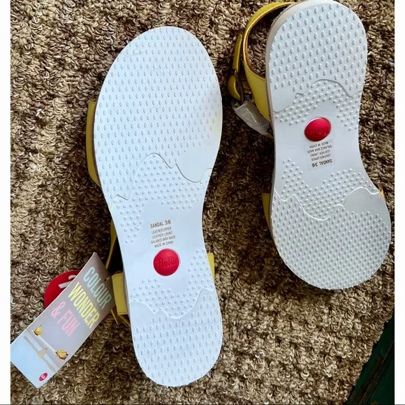 Anthropologie Rollies Jute Yellow Sandals 36