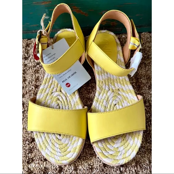 Anthropologie Rollies Jute Yellow Sandals 36