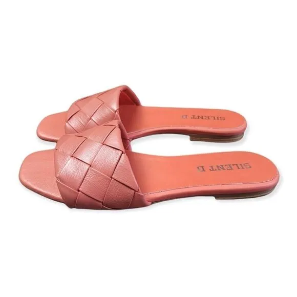 Anthropologie Silent D Ayda Coral Slide Sandals Size 38 EU / 7 US