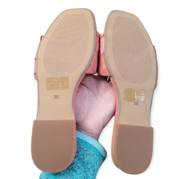 Anthropologie Silent D Ayda Coral Slide Sandals Size 38 EU / 7 US