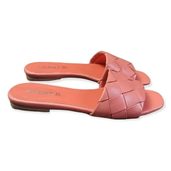 Anthropologie Silent D Ayda Coral Slide Sandals Size 38 EU / 7 US
