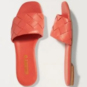 Anthropologie Silent D Ayda Coral Slide Sandals Size 38 EU / 7 US