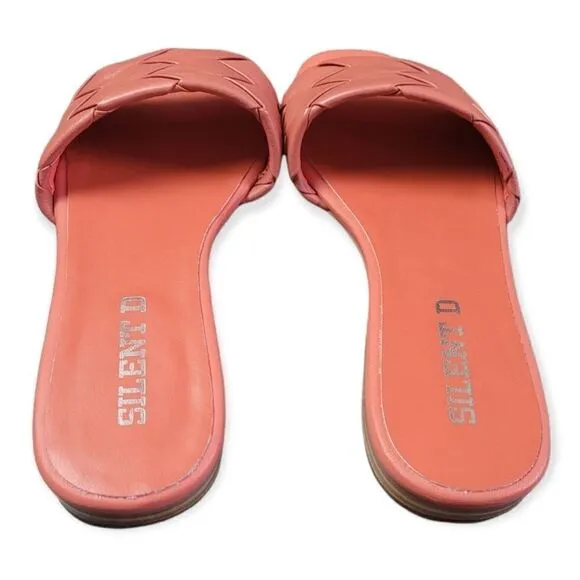 Anthropologie Silent D Ayda Coral Slide Sandals Size 38 EU / 7 US