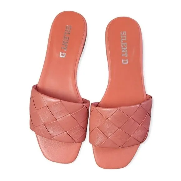 Anthropologie Silent D Ayda Coral Slide Sandals Size 38 EU / 7 US