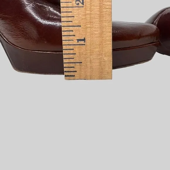 ANTIK DENIM Burgundy Brown Ankle Slip On Ankle Boots 7