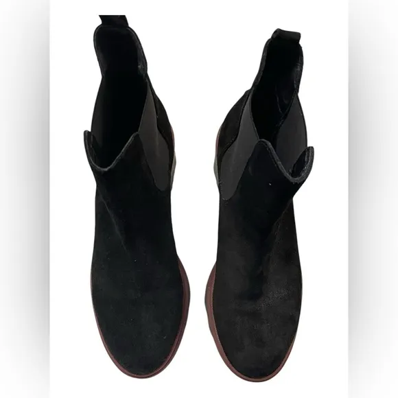 Antonio De Faria Suede Leather Chelsea Boots Platform Lug Sole...Size 8