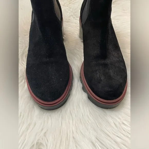 Antonio De Faria Suede Leather Chelsea Boots Platform Lug Sole...Size 8