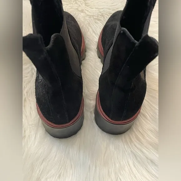 Antonio De Faria Suede Leather Chelsea Boots Platform Lug Sole...Size 8