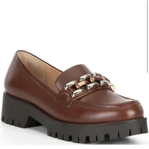 Antonio Melan iBrookelyn Leather Bit Buckle Lug Platform Loafers