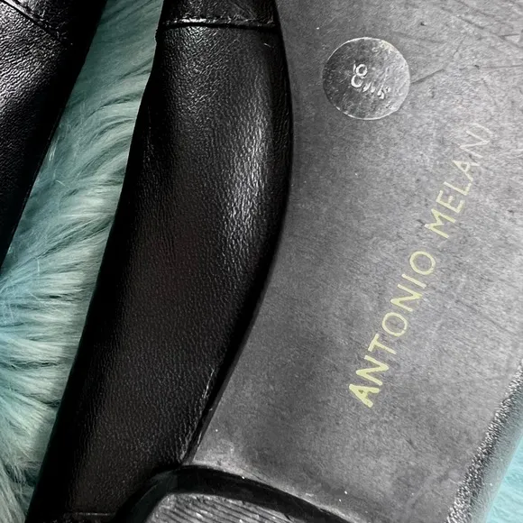 ANTONIO MELANI 90s Soft LEATHER Crocodile Print Flats Loafers Womens 8