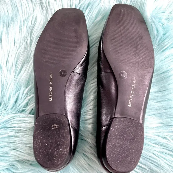 ANTONIO MELANI 90s Soft LEATHER Crocodile Print Flats Loafers Womens 8