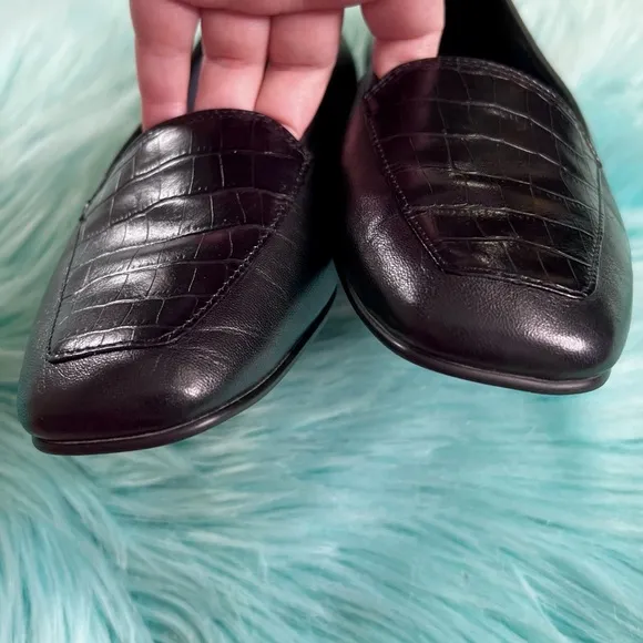 ANTONIO MELANI 90s Soft LEATHER Crocodile Print Flats Loafers Womens 8