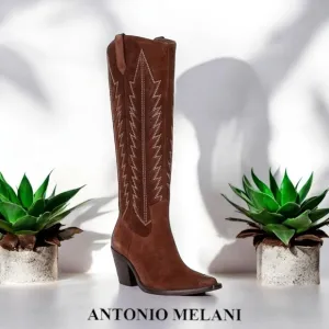 Antonio Melani Taegan Oiled Suede Western Boots NWT