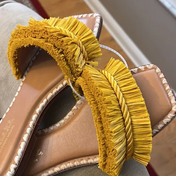 Antonio Melani x The Nat Note Madruga Braided Raffia Flat Sandals