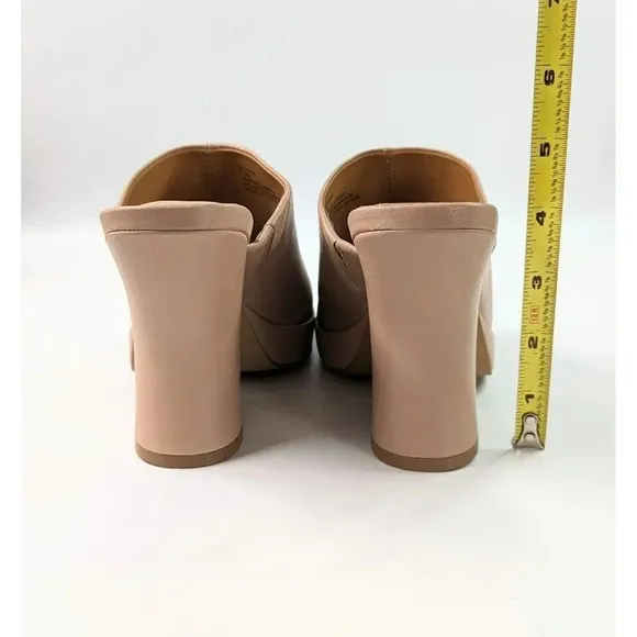Aqua Dani Women's Platform High Heel Mule Sandals Dark Tan Size 7.5 (MSRP $148)