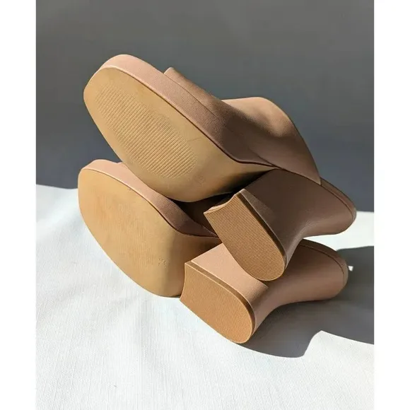 Aqua Dani Women's Platform High Heel Mule Sandals Dark Tan Size 7.5 (MSRP $148)