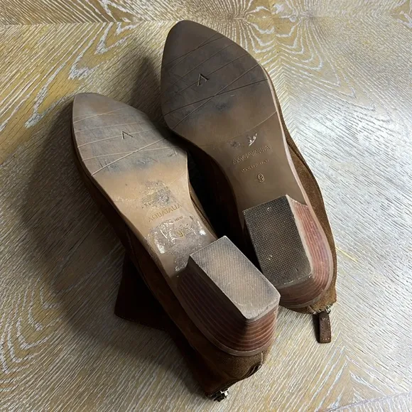 AQUATALIA Brown Suede Ankle Boots 9
