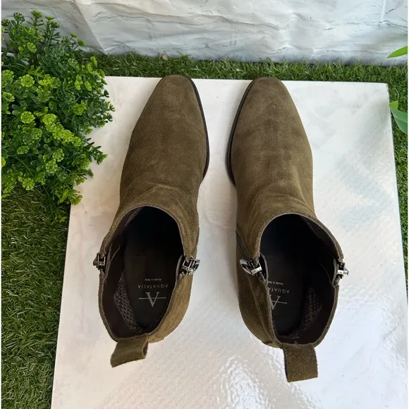 Aquatalia Fantina Womens Weatherproof Herb Suede Bootie Size 6 gently used