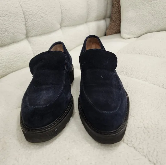 Aquatalia Leather Suede Loafers