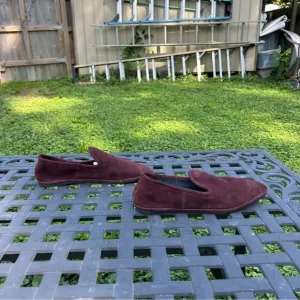 Aquatalia Size‎ 8.5 Suede Made In Italy Ballet Flat Loafers burgundy
