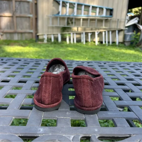 Aquatalia Size‎ 8.5 Suede Made In Italy Ballet Flat Loafers burgundy
