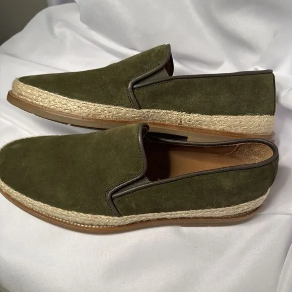 AQUATALIA WEATHERPROOF JOHN SUEDE GREENM COLOR MEN SHOES LOAFERS SIZE 11 #1072