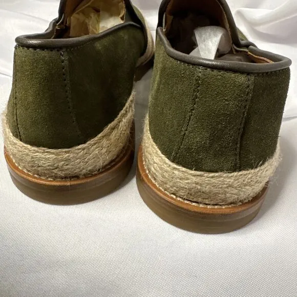 AQUATALIA WEATHERPROOF JOHN SUEDE GREENM COLOR MEN SHOES LOAFERS SIZE 11 #1072