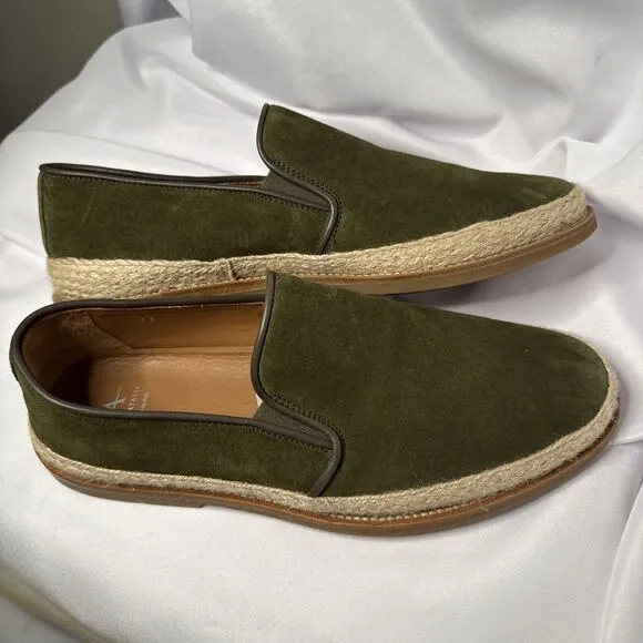 AQUATALIA WEATHERPROOF JOHN SUEDE GREENM COLOR MEN SHOES LOAFERS SIZE 11 #1072