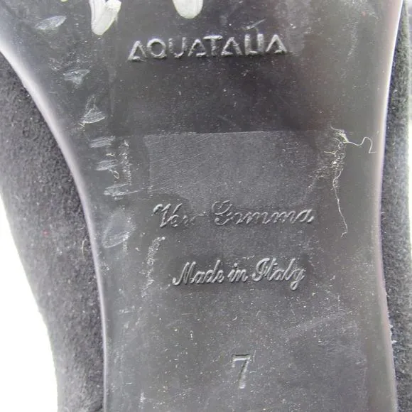 Aquatalia Women's Raegan Weatherproof Slouchy High-Heel Boots SZ 7