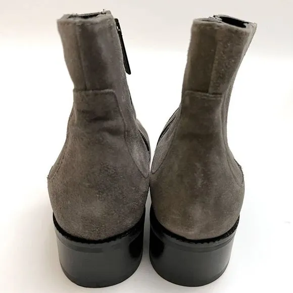 Aquatalia  Women's Oribella Size 6.5 Gray Weatherproof  Suede Ankle Boots NEW