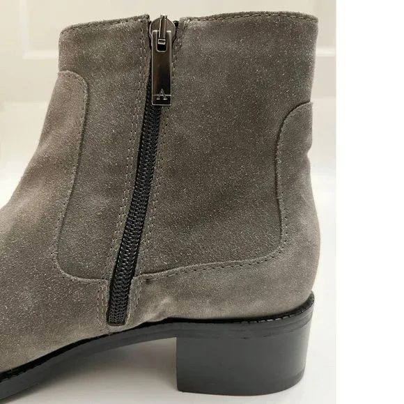 Aquatalia  Women's Oribella Size 6.5 Gray Weatherproof  Suede Ankle Boots NEW