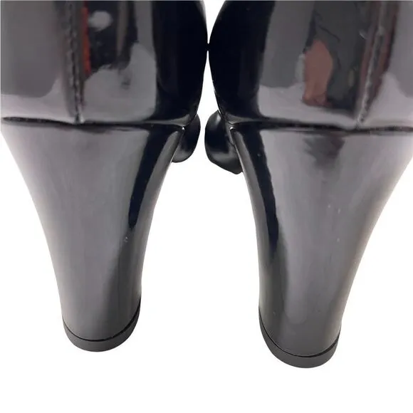 Aquatalia Black Patent Leather Boots Size 9 Never Worn