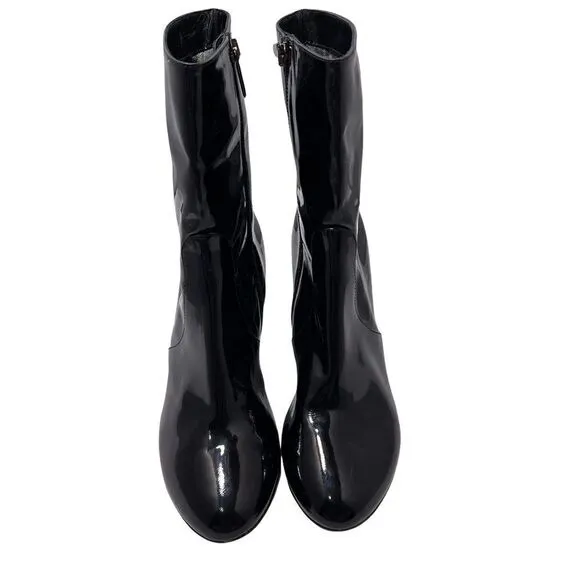 Aquatalia Black Patent Leather Boots Size 9 Never Worn
