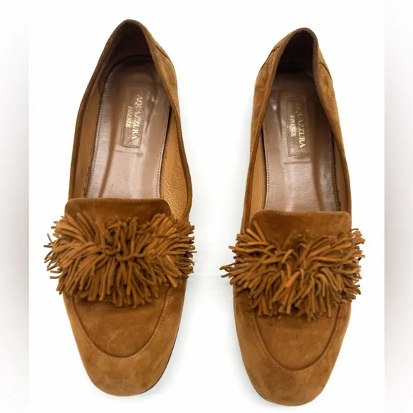 Aquazzura Wild Thing Fringe Loafers