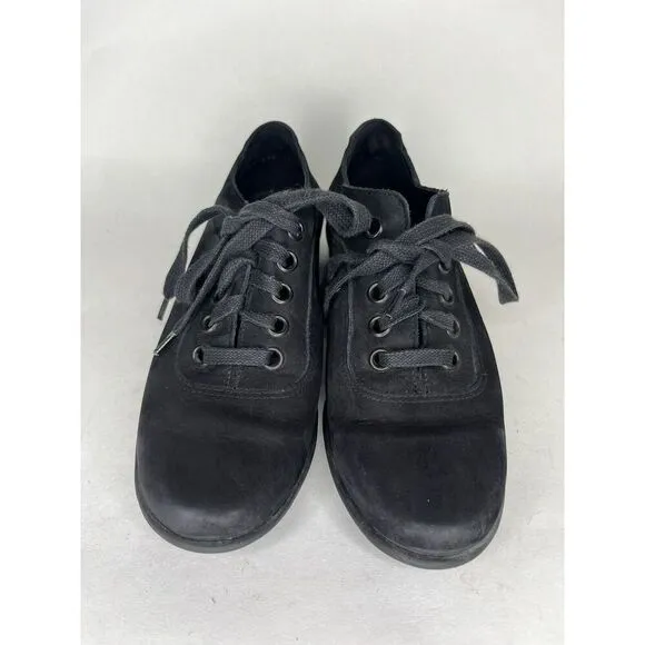 Arche Black Nubuck Leather Casual Wedge Lace Up Sneakers Women’s Sz 38EU/7.5M US
